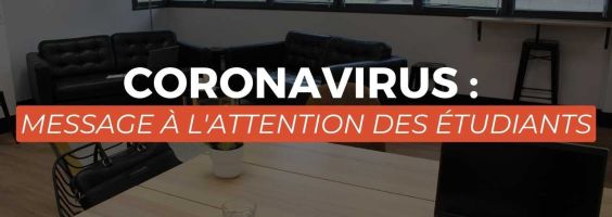 Coronavirus : message à l'attention des étudiants